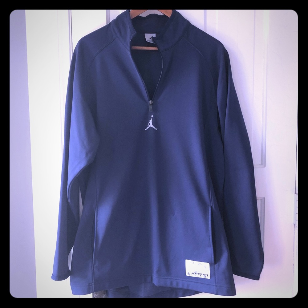 Air Jordan navy blue pullover with zipper
